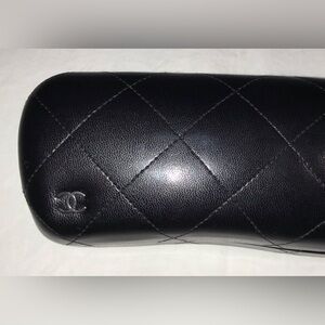 Chanel Quilted hard shell Black Sunglasses Case (only)